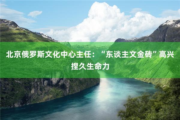 北京俄罗斯文化中心主任：“东谈主文金砖”高兴捏久生命力