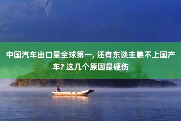 中国汽车出口量全球第一, 还有东谈主瞧不上国产车? 这几个原因是硬伤