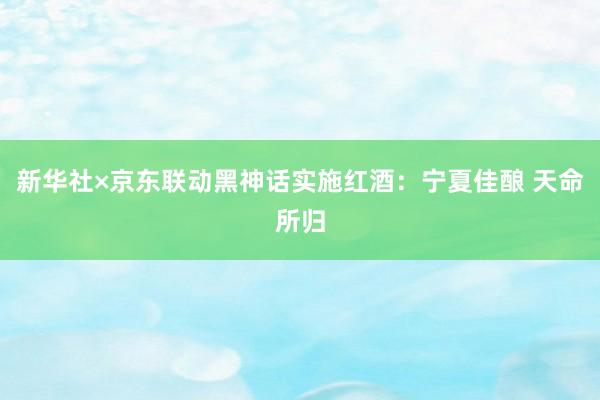 新华社×京东联动黑神话实施红酒：宁夏佳酿 天命所归